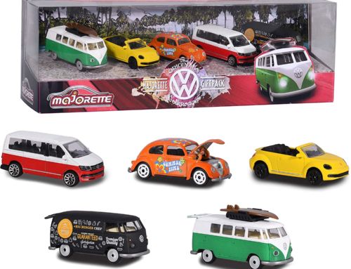 Conjunto 5 carros metálicos da marca Volkswagen