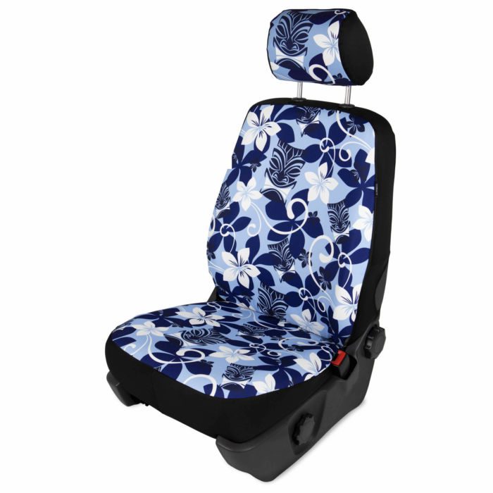 Capa de assento dianteiro azul Tiki